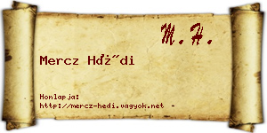 Mercz Hédi névjegykártya